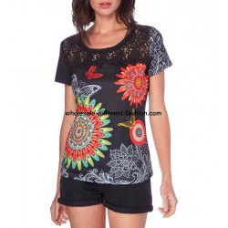 buy T-shirt top lace summer floral ethnic 101 idées 440Y