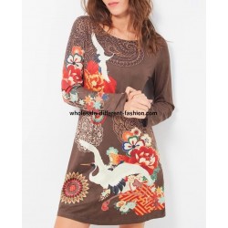 buy dress tunic suede ethnic floral 101 idées 394Z