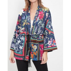 dropshipping chaqueta kimono estampada floral 101 idées 6011Q