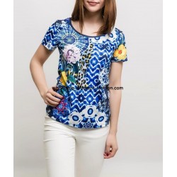 manufacturer dropshipping T-shirt top summer floral ethnic 101