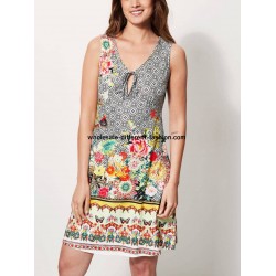 manufacturer dropshipping printed dress with cutout on the chest 101 idées